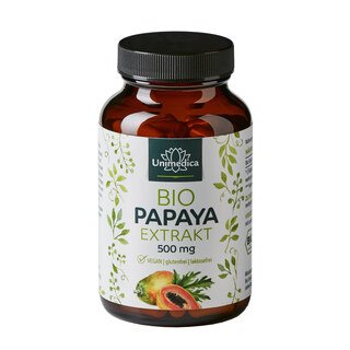 Bio Papaya Extrakt - 1.500 mg pro Tagesdosis (3 Kapseln) - 120 Kapseln - von Unimedica