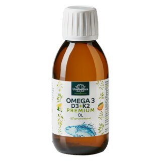 Omega 3 + Vitamin D3 + K2 MK7 All-trans Premium Öl - 150 ml - von Unimedica
