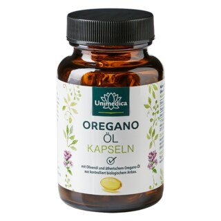Oregano Öl - 135 mg pro Tagesdosis (1 Kapsel) - 60 Softgelkapseln - von Unimedica