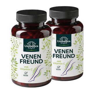 2er-Sparset: Venenfreund* - mit Vitamin C - 2 x 120 Kapseln - von Unimedica