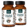 2er-Sparset: Bio Pilz Komplex - mit 10 Pilzsorten - u.a. Cordyceps, Shiitake, Reishi, Löwenmähne, Chaga, Hericium - 2 x 180 Kapseln - von Unimedica