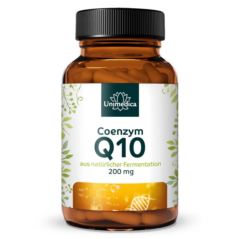 Coenzym Q10 - 200 mg pro Tagesdosis (1 Kapsel) - 120 Kapseln - von Unimedica