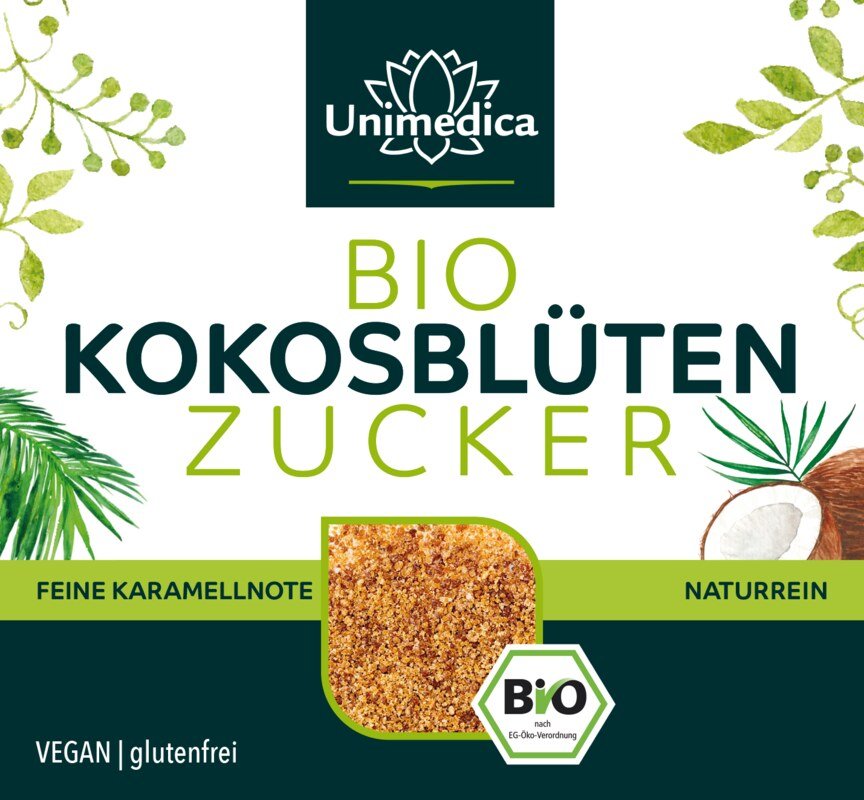 Bio Kokosblütenzucker - naturrein - 500 g - von Unimedica