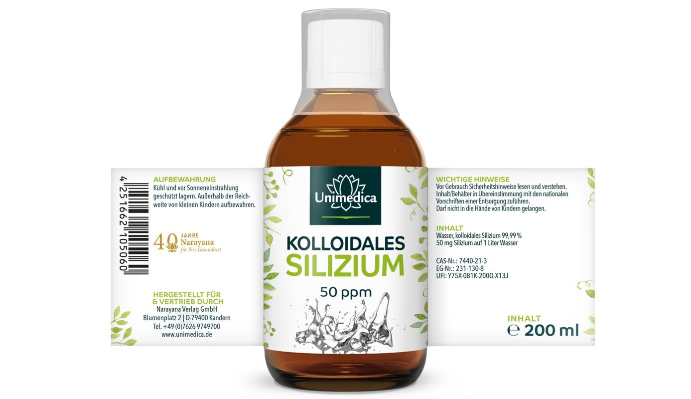 Kolloidales Silizium - 50 ppm - 200 ml - von Unimedica