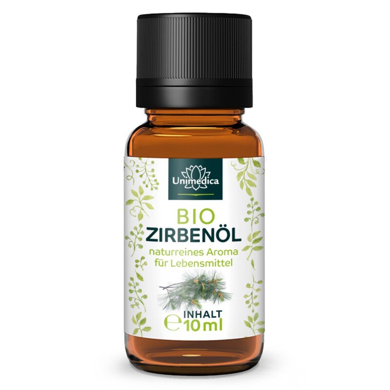 Bio Zirbenöl - 100 % naturreines Arvenöl - Zirben-Aroma - ätherisches Öl - 10 ml - von Unimedica