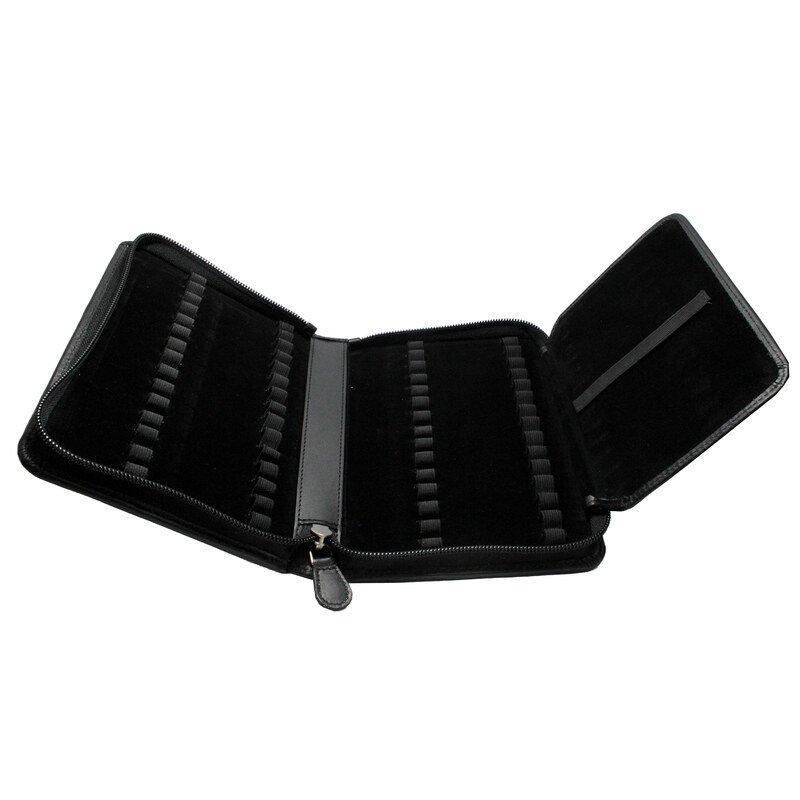 60er Taschenapotheke leer - OMEO - Rindnappa-Leder schwarz