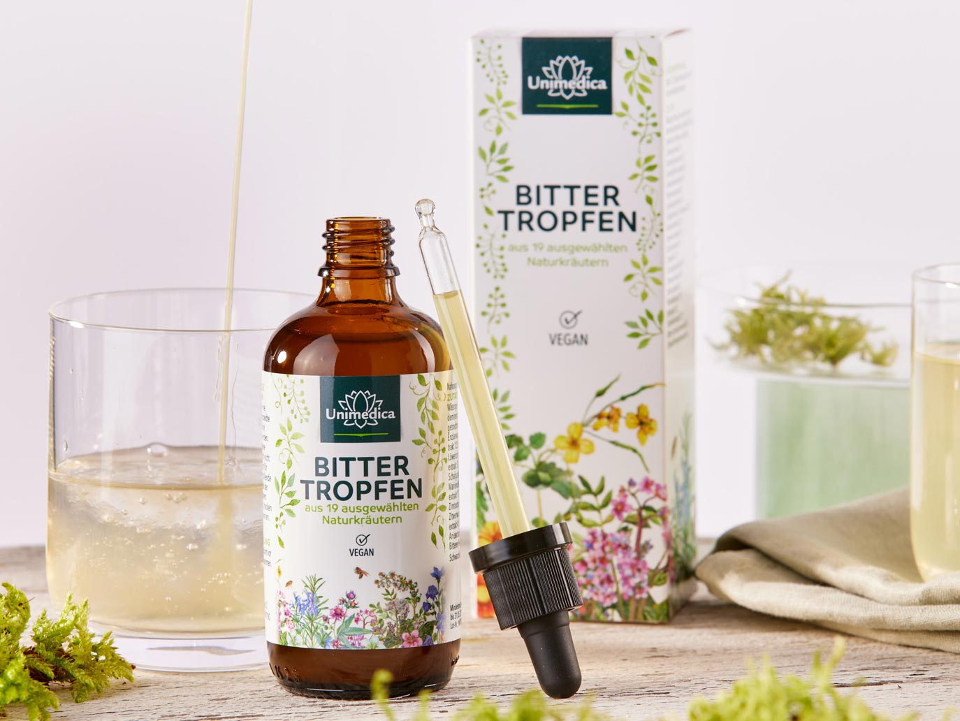 Bittertropfen - 100 ml - aus 19 Naturkräutern - von Unimedica