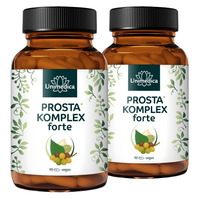 2er-Sparset: Prosta* Komplex forte - mit Kürbiskernextrakt, Sägepalmenextrakt und Brennnesselwurzel - 2 x 90 Kapseln - von Unimedica