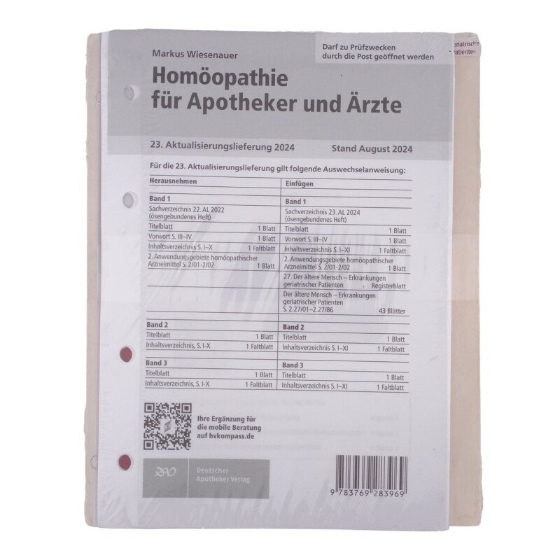 Homöopathie für Apotheker und Ärzte - 23. Aktualisierungslieferung 2024