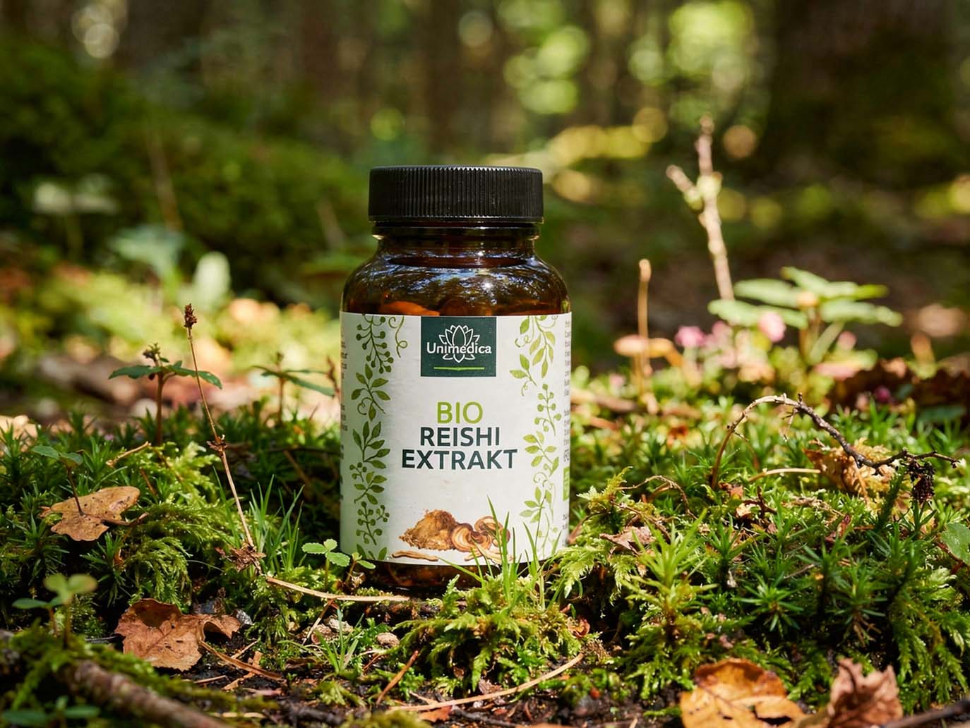 Bio Reishi Extrakt - 1.000 mg pro Tagesdosis (2 Kapseln) - Extrakt mit 30 % Polysacchariden - aus Wasserextraktion - 90 Kapseln - von Unimedica