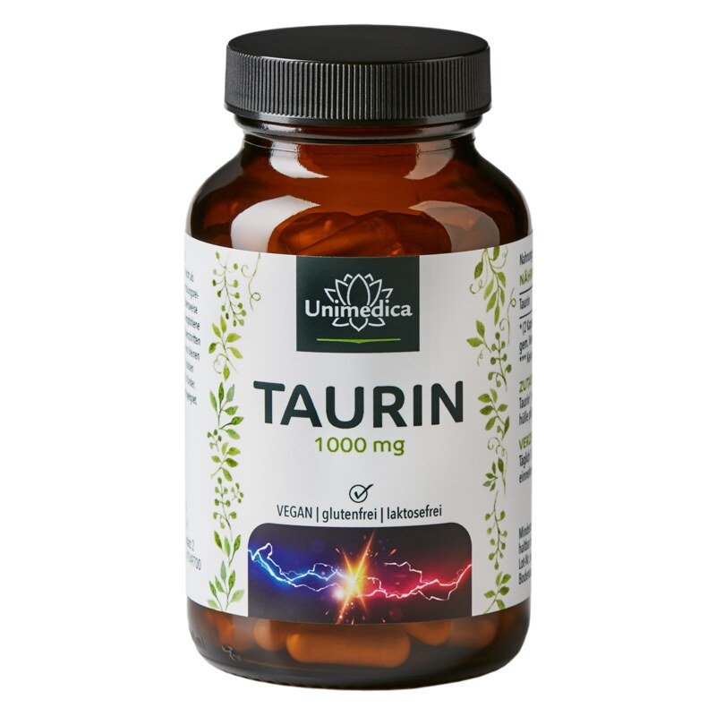 Taurin - 1000 mg pro Tagesdosis (2 Kapseln) - 120 Kapseln - Taurine - von Unimedica