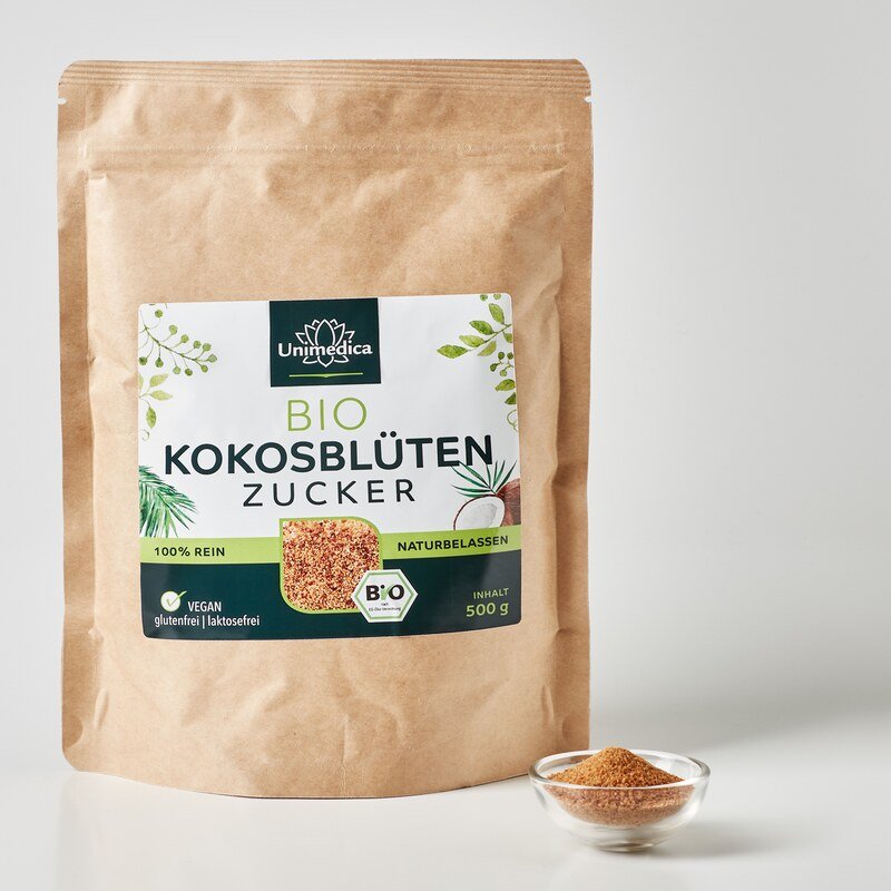 Bio Kokosblütenzucker - naturrein - 500 g - von Unimedica