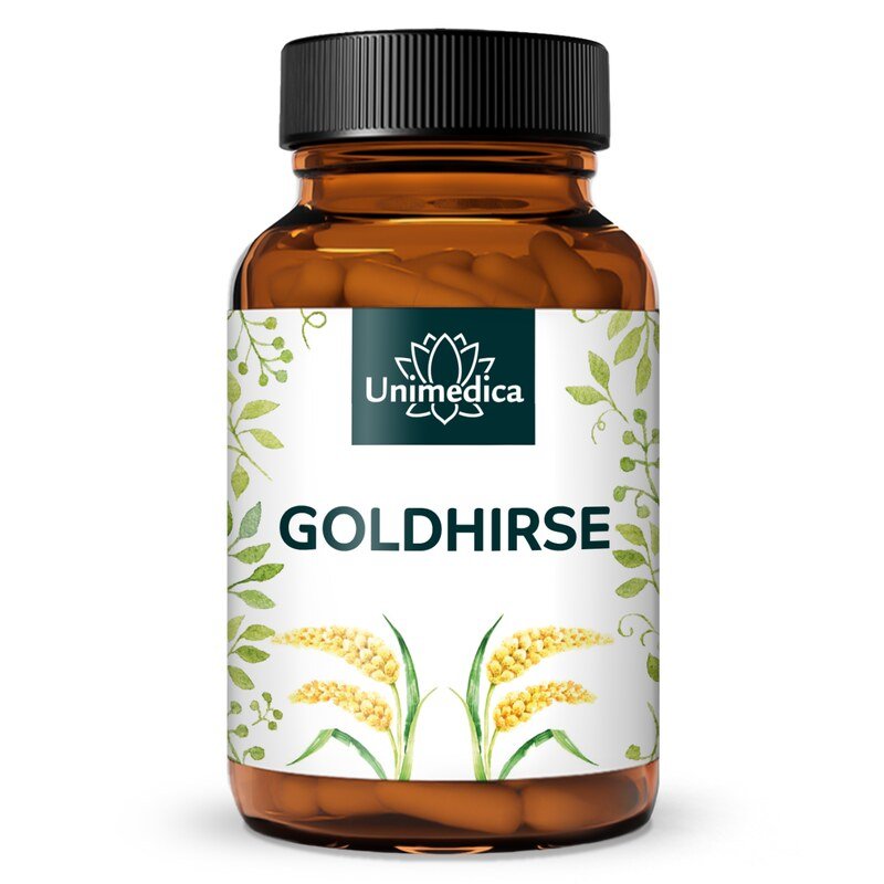 Goldhirse Extrakt - 840 mg pro Tagesdosis (3 Kapseln) - 90 Kapseln - von Unimedica
