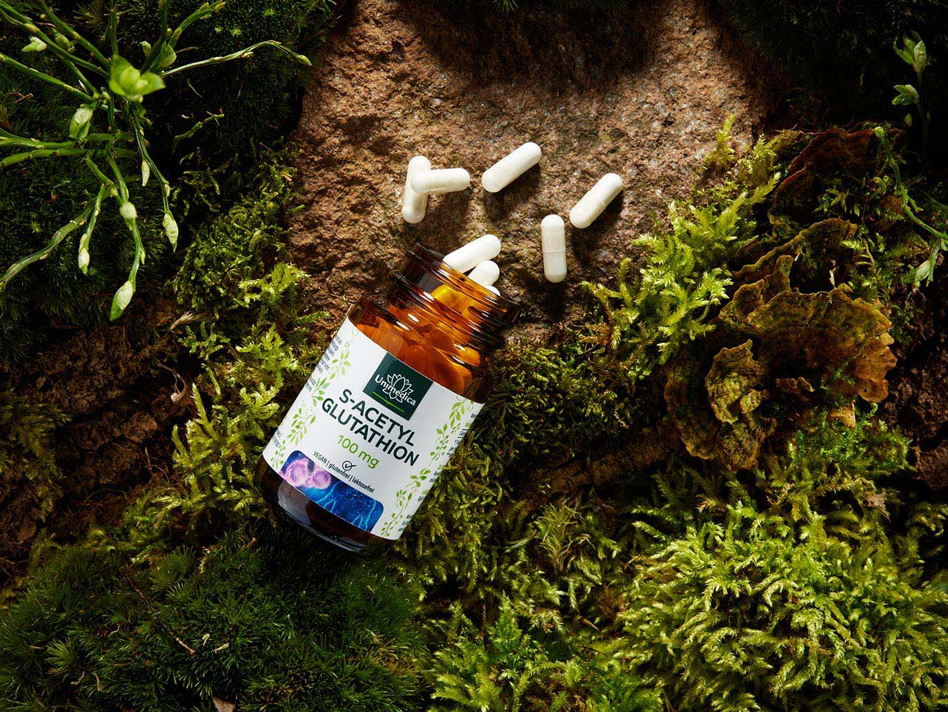 S-Acetyl-Glutathion - stabile Glutathionform - 100 mg pro Tagesdosis (1 Kapsel) - 60 Kapseln - von Unimedica