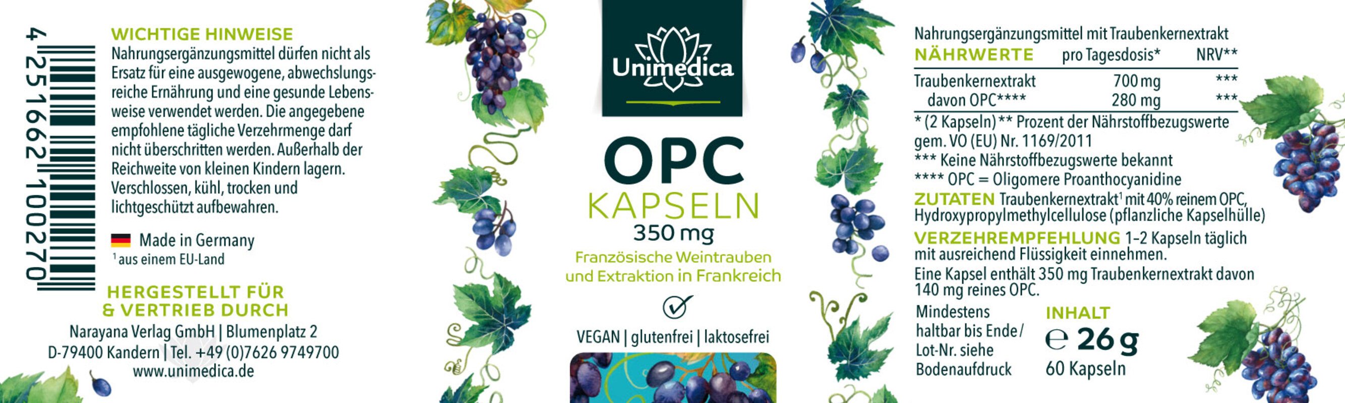 Spar-Set: OPC (2 x 60 Kapseln) und MSM Kapseln (1x 365 Kapseln) - von Unimedica