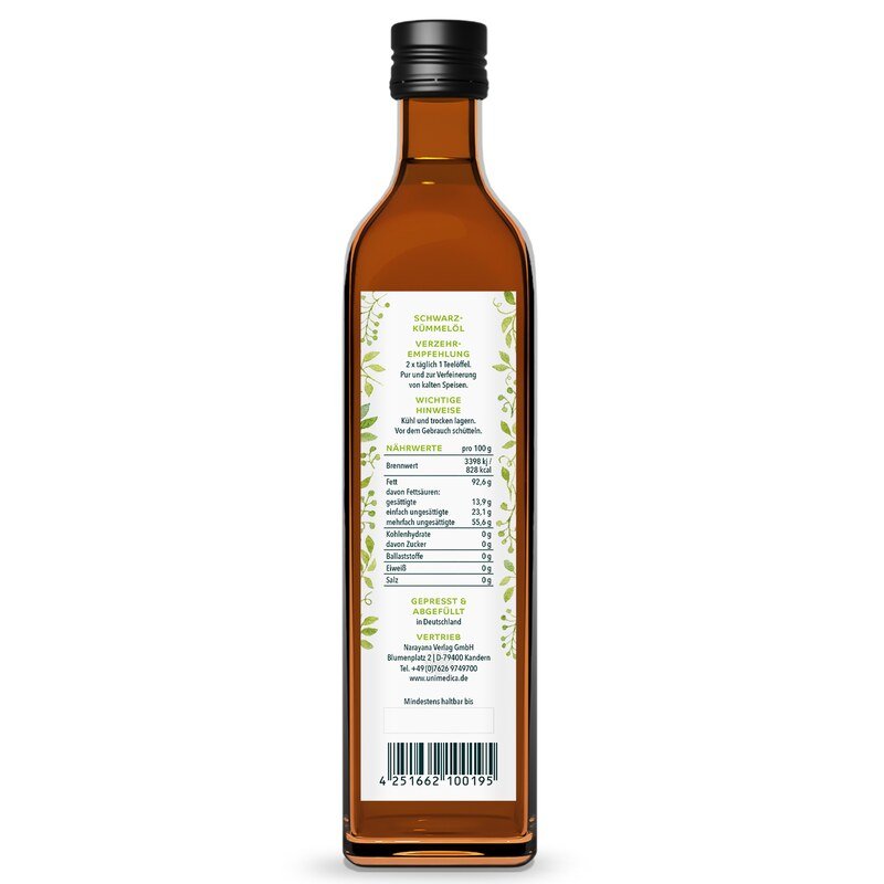 Schwarzkümmelöl ungefiltert - 1.000 ml - von Unimedica