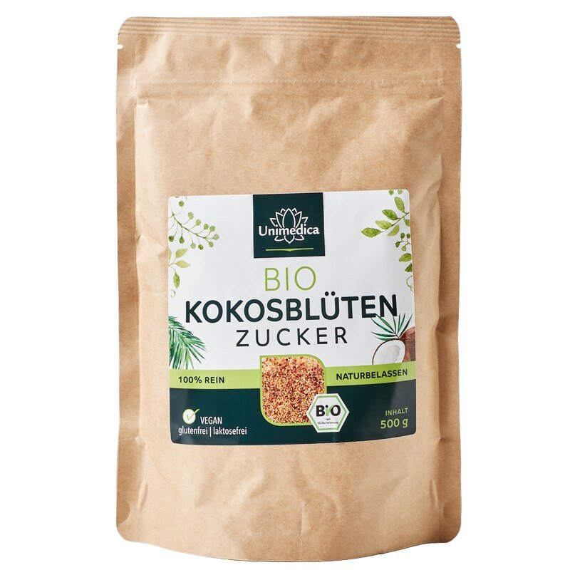 Bio Kokosblütenzucker - naturrein - 500 g - von Unimedica