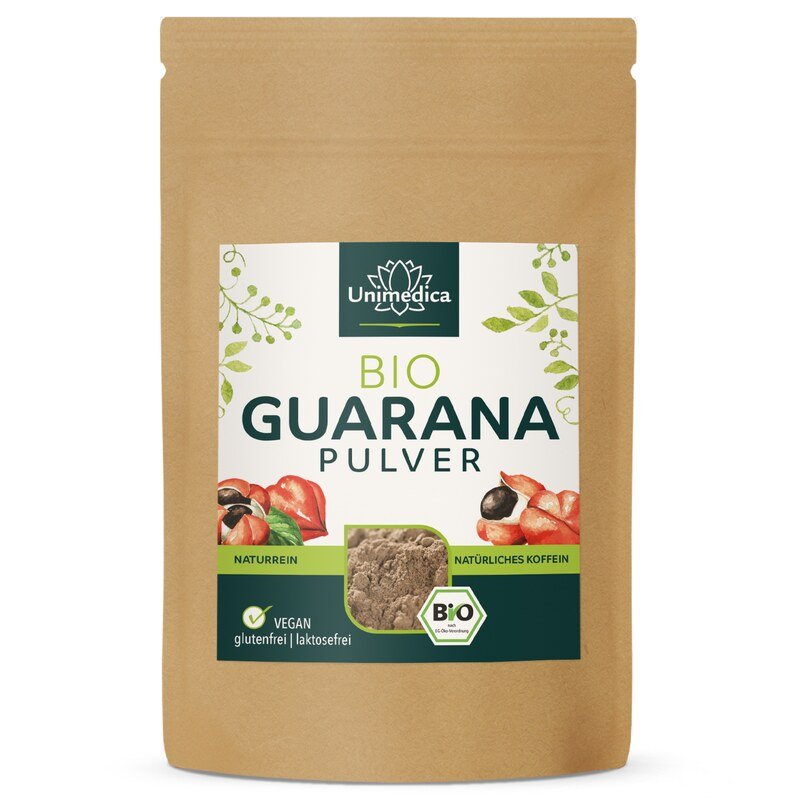Bio Guarana Pulver - Kaffee-Alternative mit natürlichem Koffein - 100 g - von Unimedica