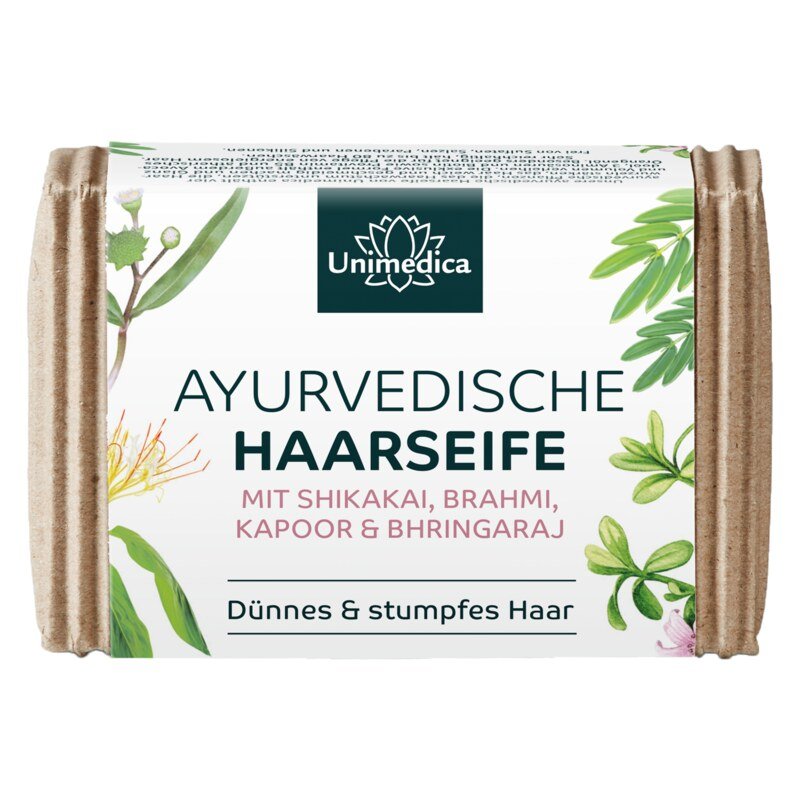 4er-Sparset: Haarseifen - ayurvedisch, mild, glättend, grün - 4 x 100 g - von Unimedica