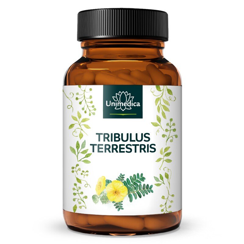 Tribulus Terrestris - mit 90 % Saponinen - 750 mg Tribulus terrestris-Extrakt pro Tagesdosis (1 Kapsel) - 180 Kapseln - von Unimedica