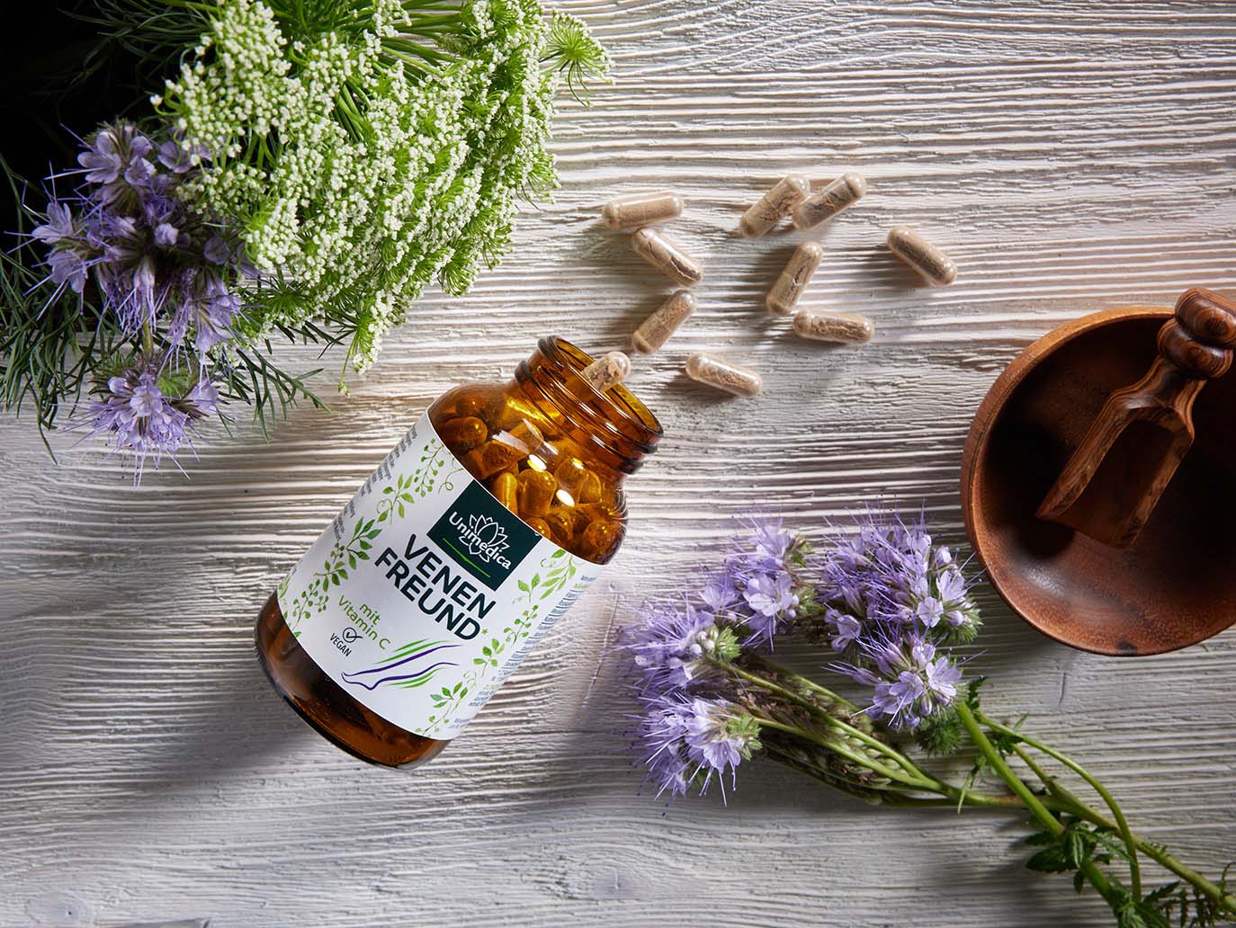 Venenfreund* - Komplex mit Vitamin C und Rutin - 120 Kapseln - von Unimedica