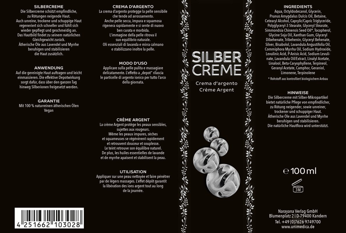 Silbercreme - Depotwirkung - 100 ml - von Unimedica