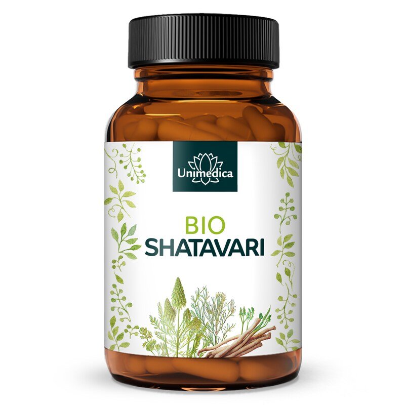 Bio Shatavari - 1.500 mg pro Tagesdosis (3 Kapseln) - 180 Kapseln - von Unimedica