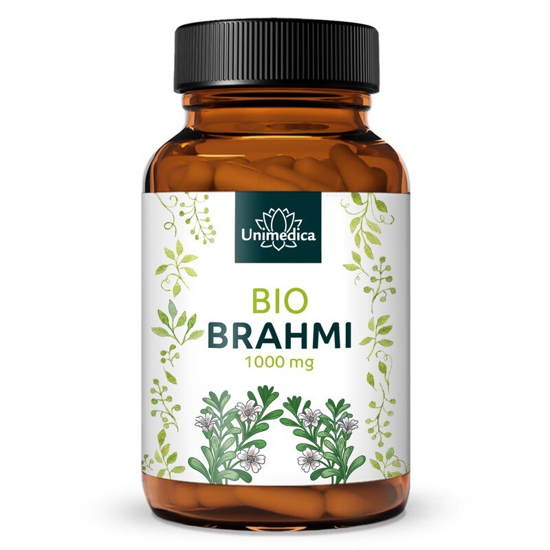 Bio Brahmi - 1.000 mg pro Tagesdosis (2 Kapseln) - 150 Kapseln - von Unimedica