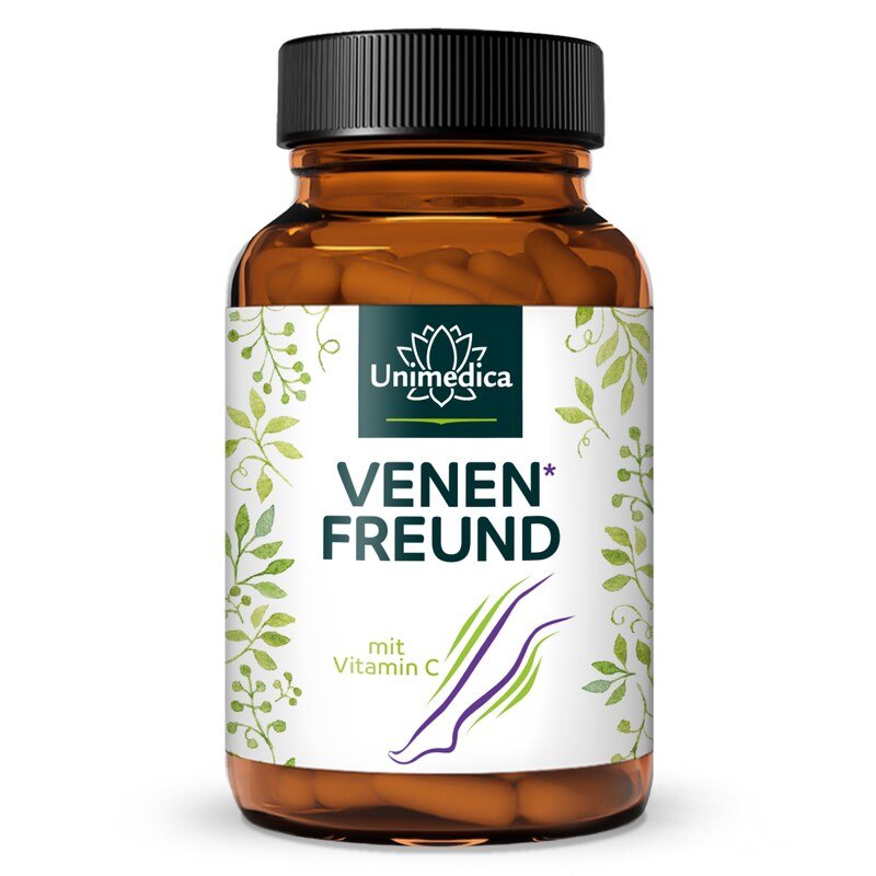Venenfreund* - Komplex mit Vitamin C und Rutin - 120 Kapseln - von Unimedica