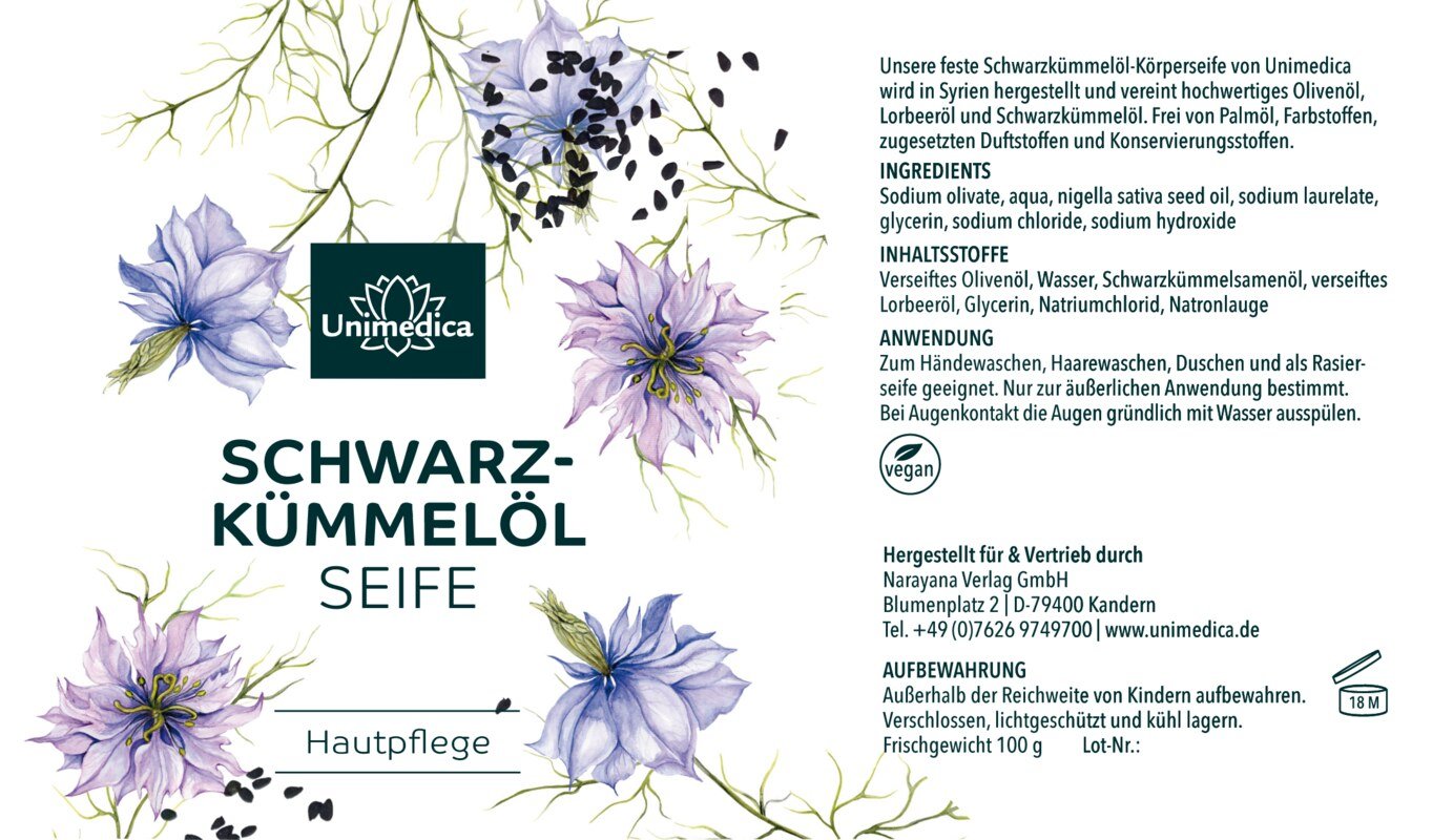 Schwarzkümmelöl Seife - 100 g - von Unimedica