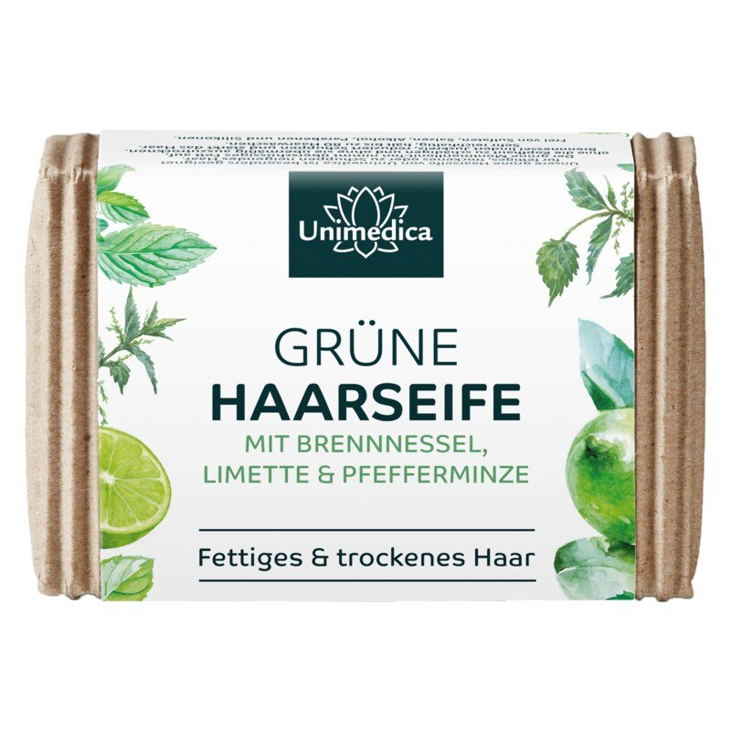 4er-Sparset: Haarseifen - ayurvedisch, mild, glättend, grün - 4 x 100 g - von Unimedica