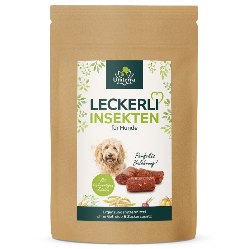 Leckerli Insekten für Hunde - natürliche Hundesnacks mit hochwertigem Protein - Ergänzungsfuttermittel - 150 g - von Uniterra