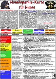 Homöopathie für Hunde - Tierheilkunde Karte A5