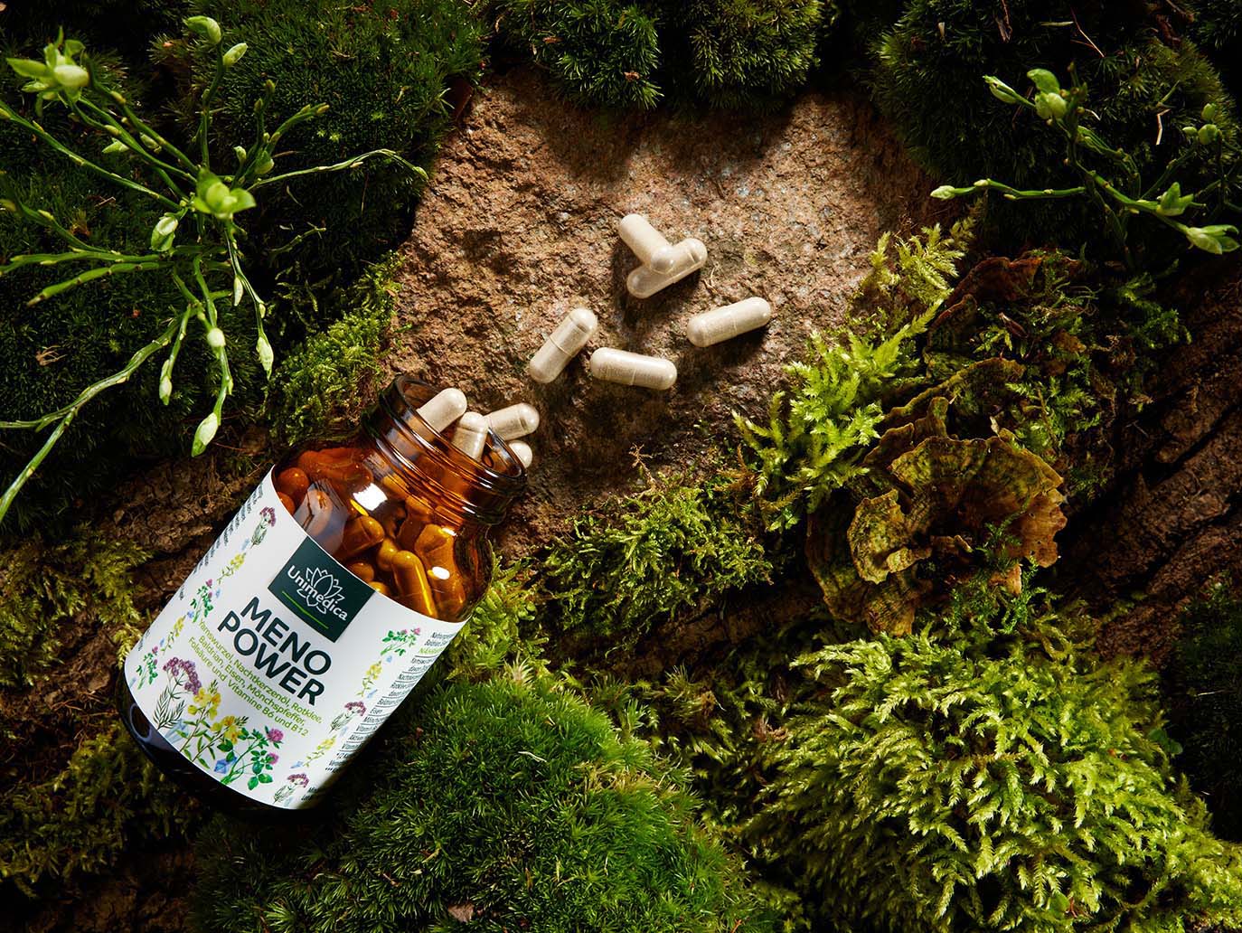 Menopower* - Hormon-Balance-Komplex mit Yamswurzel, Nachtkerzenöl, Eisen und B-Vitaminen - 90 Kapseln - von Unimedica