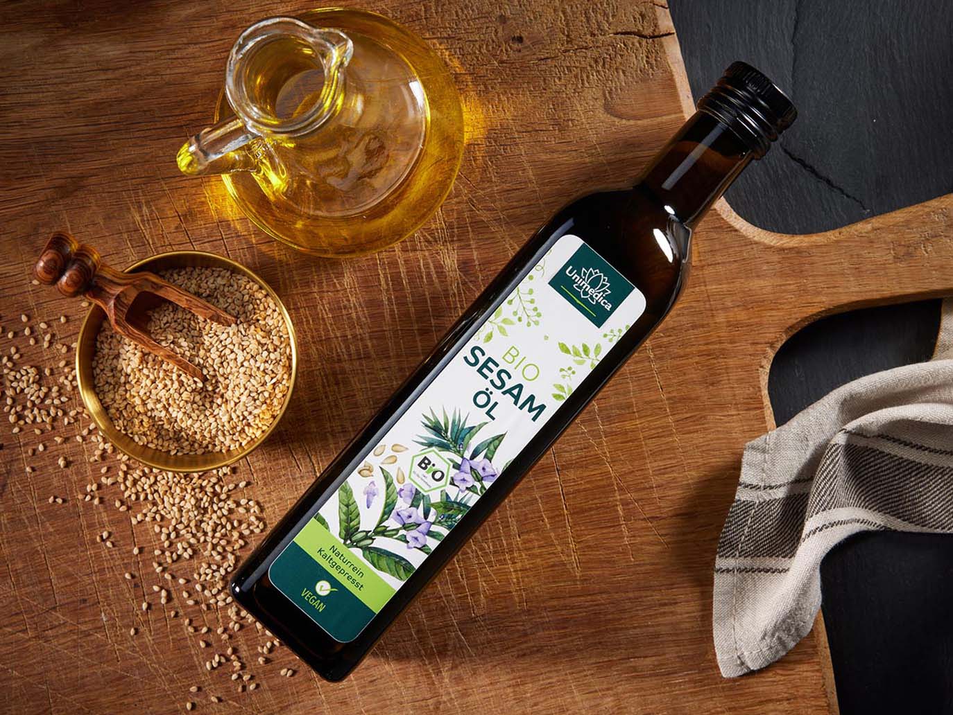 Bio Sesamöl - 500 ml - von Unimedica