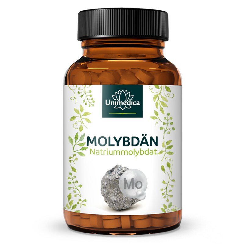 Molybdän - hochdosiert - 200 µg pro Tagesdosis (1 Tablette) - 365 Tabletten - von Unimedica