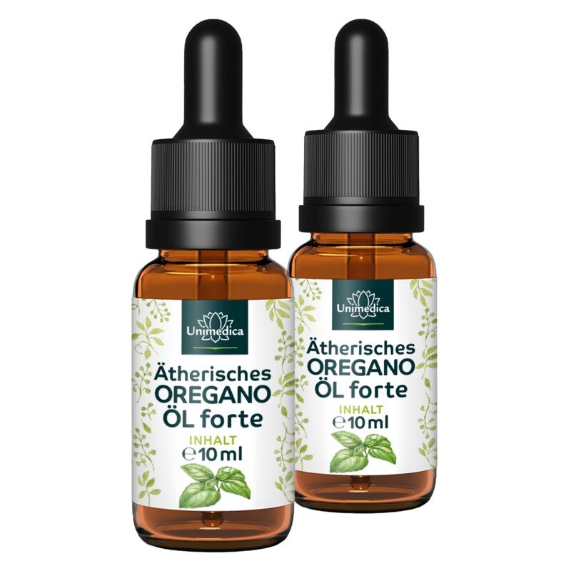 2er-Sparset: Oregano Öl forte 86 % - 2 x 10 ml - von Unimedica