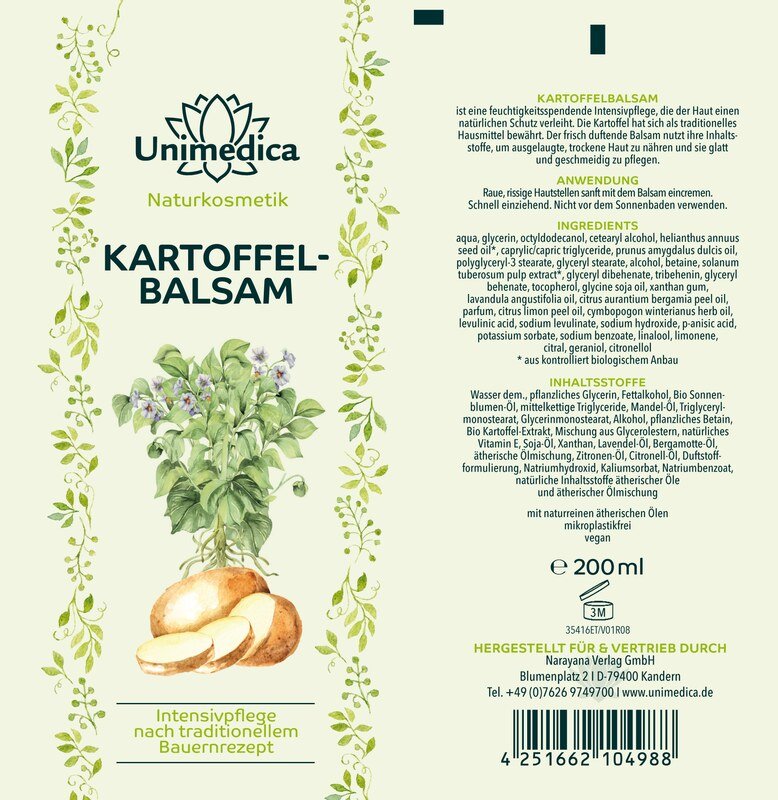 Kartoffelbalsam - nach traditionellem Bauernrezept - 200 ml - von Unimedica