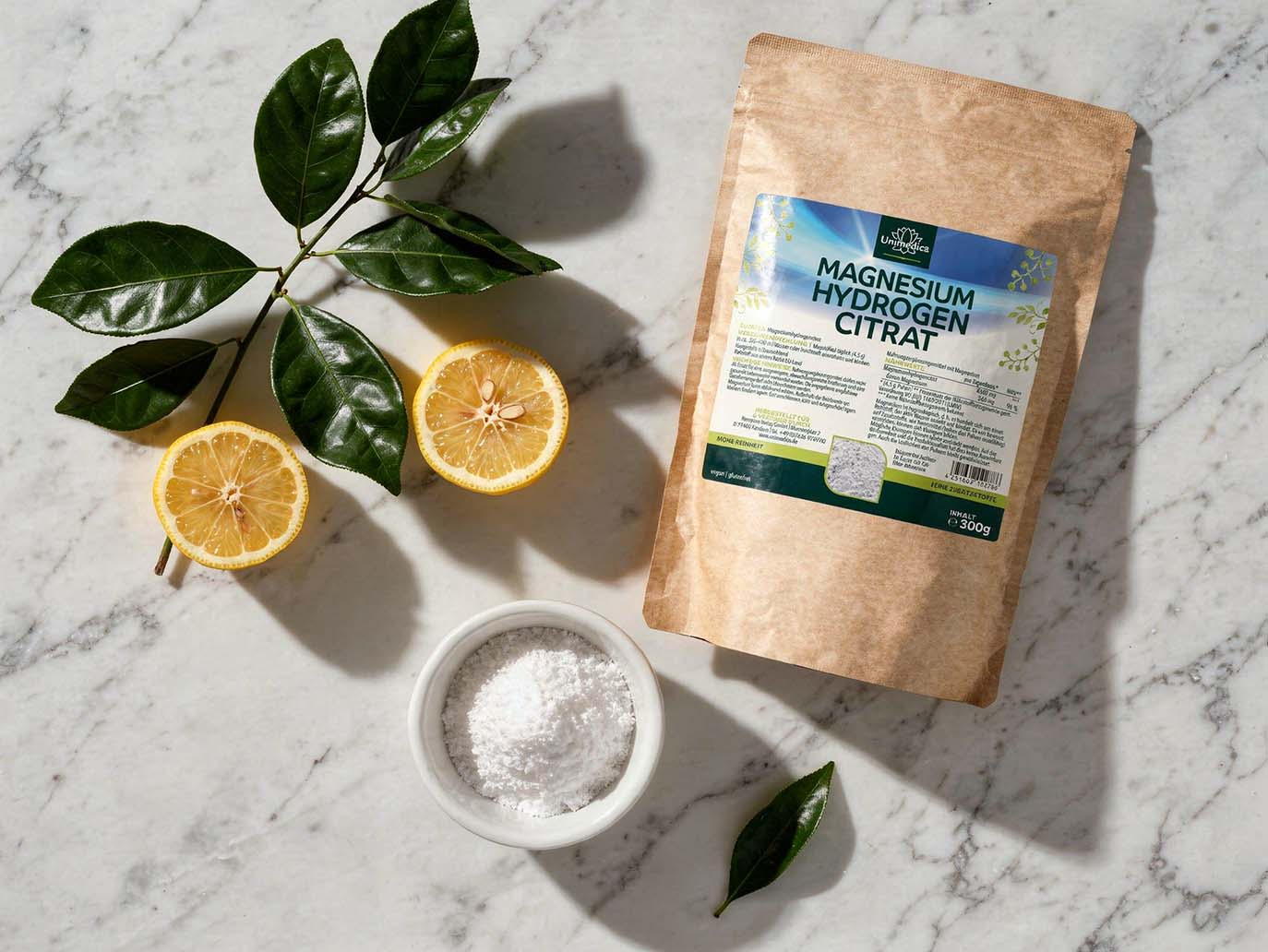 Magnesiumcitrat Pulver - enthält 8 % elementares Magnesium - 300 g - von Unimedica