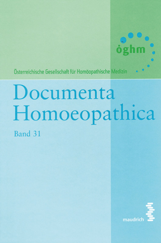 Band 31 - Documenta homoeopathica
