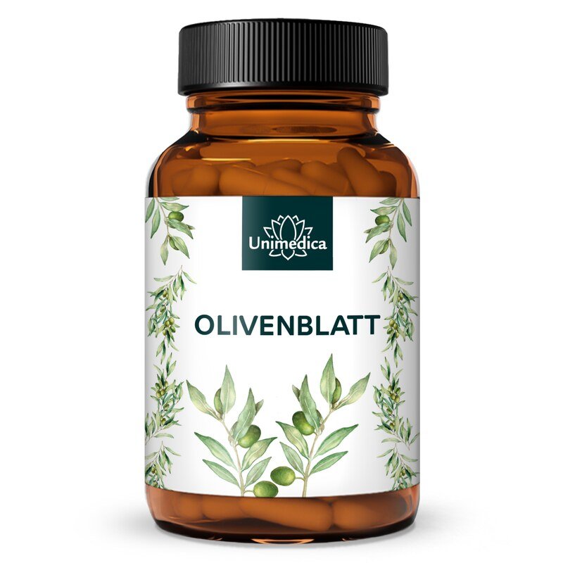 Olivenblatt Extrakt - 650 mg pro Tagesdosis (1 Kapsel) - 180 Kapseln - von Unimedica
