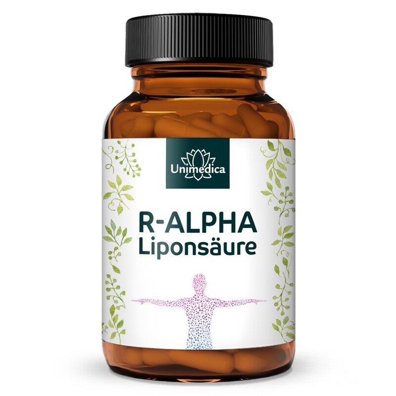 R-Alpha-Liponsäure - 150 mg pro Tagesdosis (1 Kapsel) - natürlich - vegan - 120 Kapseln - von Unimedica