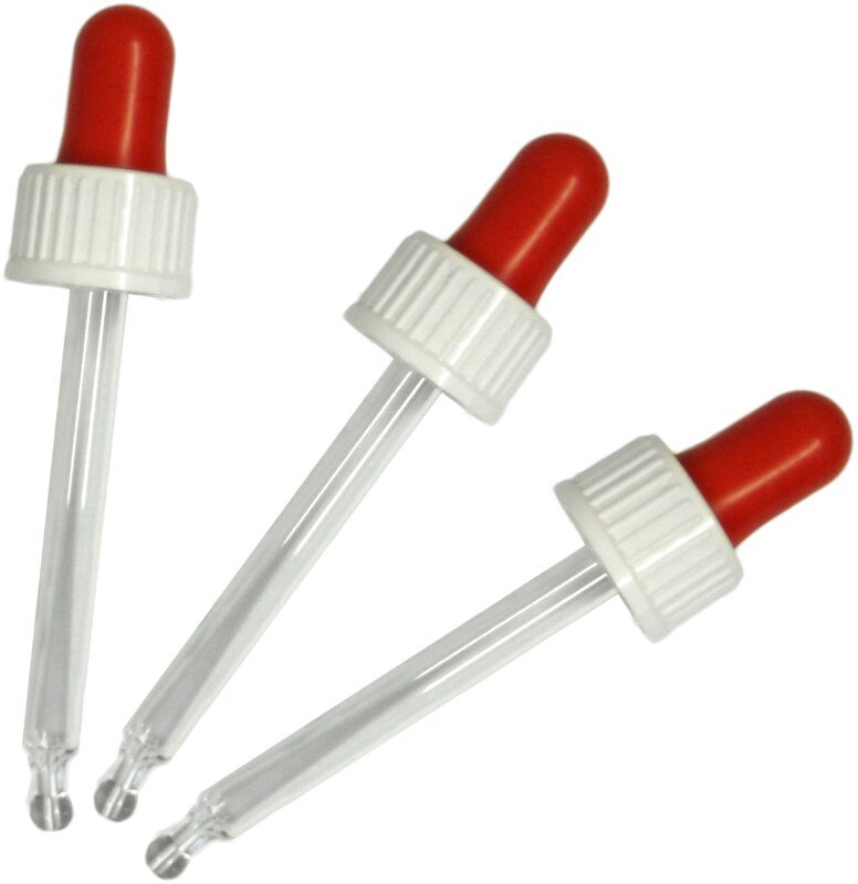 30 ml - Pipette, roter Sauger, weißer Verschluss, 10 Stück